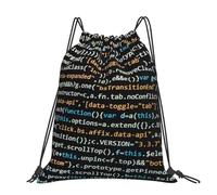 Hnnkloy Código de programación del programador,Mochila con cordón unisex, bolsa deportiva para gimnasio, mochila informal para el día a día.