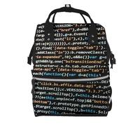 Hnnkloy Código de programación del programador.Mochila de maternidad de gran capacidad, bolso cambiador, mochila de viaje para actividades al aire libre.