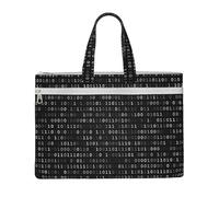 Hnnkloy Código de programador Negro Negro,Bolsa de lona para documentos con cremallera, bolso de mano, maletín para la escuela y la oficina.