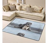Hnnkloy Conceptos de Amistad Entre Perros Cane Corso y Pug, Alfombra Grande Antideslizante para Sala de Estar o Dormitorio, 160 x 120 cm.