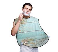 Hnnkloy Concha de playa Estrella de mar, Babero de afeitar para hombre, delantal para barba, recogedor de pelo de barba para hombre 107x73cm