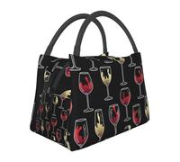 Hnnkloy Copa de vino,Bolsa de almuerzo portátil, bolsa isotérmica, fiambrera duradera, bolsa térmica reutilizable.