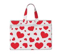 Hnnkloy Corazón disperso,Bolsa de lona para documentos con cremallera, bolso de mano, maletín para la escuela y la oficina.