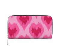 Hnnkloy Corazones Dibujados a Mano en Estilo étnico,Carteras de Cuero PU de Gran Capacidad para Hombres y Mujeres.