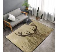 Hnnkloy Cría de Ciervo de Cola Blanca en la Naturaleza Salvaje, Alfombra Grande Antideslizante para Sala de Estar o Dormitorio, 150 x 100 cm.