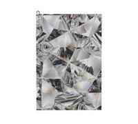 Hnnkloy Cristal con Textura de Diamante Estilo Cristal, Toallas de Golf portátiles Tipo gofre de 41 x 61 cm con Clip de mosquetón para Bolsa de Golf.