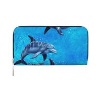 Hnnkloy Delfines,Carteras de Cuero PU de Gran Capacidad para Hombres y Mujeres.