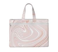 Hnnkloy Delicado mármol rosa con imitación de oro rosa.,Bolsa de lona para documentos con cremallera, bolso de mano, maletín para la escuela y la oficina.