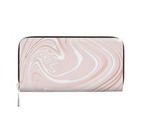 Hnnkloy Delicado mármol Rosa con imitación de Oro Rosa.,Carteras de Cuero PU de Gran Capacidad para Hombres y Mujeres.