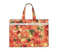 Hnnkloy Delicioso melocotón,Bolsa de lona para documentos con cremallera, bolso de mano, maletín para la escuela y la oficina.