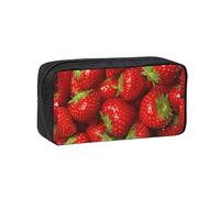 Hnnkloy Dibujo de Fresa,Estuche de lápices de Gran Capacidad, portátil, para bolígrafos, Bolsa de papelería para la Escuela y la Oficina.