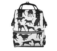 Hnnkloy Dibujo de un perro Weimaraner.Mochila de maternidad de gran capacidad, bolso cambiador, mochila de viaje para actividades al aire libre.