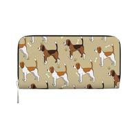 Hnnkloy Dibujos Animados Lindo Inteligente Beagle Mascota Animal,Carteras de Cuero PU de Gran Capacidad para Hombres y Mujeres.