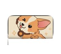 Hnnkloy Dibujos Animados Lindo Perro Corgi Trasero,Carteras de Cuero PU de Gran Capacidad para Hombres y Mujeres.