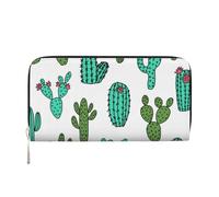 Hnnkloy Diseño de Cactus Cactus,Carteras de Cuero PU de Gran Capacidad para Hombres y Mujeres.