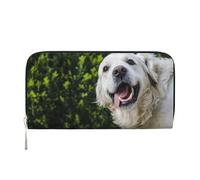 Hnnkloy Divertido Golden Retriever Impreso,Carteras de Cuero PU de Gran Capacidad para Hombres y Mujeres.