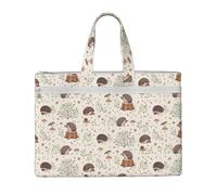 Hnnkloy Erizo de pradera,Bolsa de lona para documentos con cremallera, bolso de mano, maletín para la escuela y la oficina.