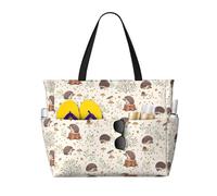 Hnnkloy Erizo de pradera,Bolso de playa de gran capacidad, bolso de hombro de viaje para mujer, bolso de mano impermeable.