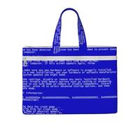 Hnnkloy Errores clásicos de la pantalla azul de la muerte,Bolsa de lona para documentos con cremallera, bolso de mano, maletín para la escuela y la oficina.