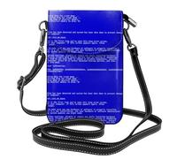 Hnnkloy Errores clásicos de la pantalla azul de la muerte,Bolsos para celular para mujer, bolsos pequeños cruzados - Cartera para celular de cuero sintético con ranuras para tarjetas de crédito