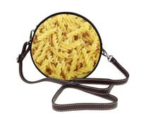 Hnnkloy Espaguetis,Bolso de hombro de piel sintética, bolso cruzado redondo - Bolso circular para mujer
