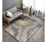 Hnnkloy Estampado Azul pálido de Piedra ónix, Alfombra Grande Antideslizante para Sala de Estar o Dormitorio, 150 x 100 cm.