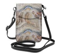 Hnnkloy Estampado azul pálido de piedra ónix,Bolsos para celular para mujer, bolsos pequeños cruzados - Cartera para celular de cuero sintético con ranuras para tarjetas de crédito