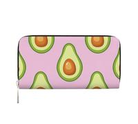 Hnnkloy Estampado de Aguacate Rosa,Carteras de Cuero PU de Gran Capacidad para Hombres y Mujeres.