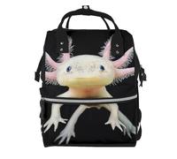 Hnnkloy Estampado de ajolote.Mochila de maternidad de gran capacidad, bolso cambiador, mochila de viaje para actividades al aire libre.