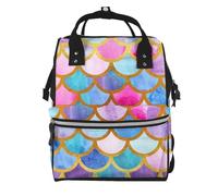 Hnnkloy Estampado de arcoíris colorido.Mochila de maternidad de gran capacidad, bolso cambiador, mochila de viaje para actividades al aire libre.