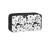 Hnnkloy Estampado de Perro dálmata con Manchas Negras,Estuche de lápices de Gran Capacidad, portátil, para bolígrafos, Bolsa de papelería para la Escuela y la Oficina.