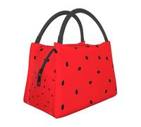 Hnnkloy Estampado de sandía, fruta, rojo, elegante,Bolsa de almuerzo portátil, bolsa isotérmica, fiambrera duradera, bolsa térmica reutilizable.