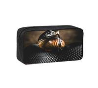 Hnnkloy Estampado de Serpiente Mamba Negra,Estuche de lápices de Gran Capacidad, portátil, para bolígrafos, Bolsa de papelería para la Escuela y la Oficina.