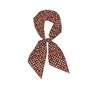 Hnnkloy Estrellas satinadas rosas sobre chocolate, Bufanda de seda sintética para mujer, bufandas de moda para el cuello, diadema versátil