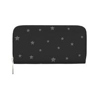 Hnnkloy Estrellas sobre Fondo Negro,Carteras de Cuero PU de Gran Capacidad para Hombres y Mujeres.