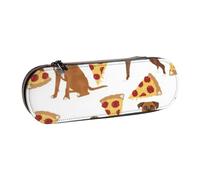 Hnnkloy Estuche Organizador de Cuero para Almacenamiento de papelería,Boxers Pizza Pizza Food Boxer Dog Dogs Cute Food