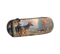 Hnnkloy Estuche Organizador de Cuero para Almacenamiento de papelería, impresión artística de Ciervos