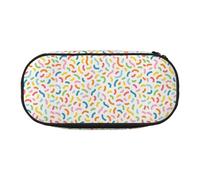 Hnnkloy Estuche para lápices de Gran Capacidad, Almacenamiento Duradero de 22 cm, Rellenos de patrón de Confeti de garabatos Multicolores Vibrantes