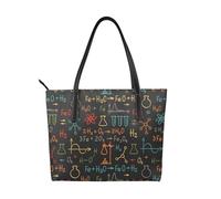 Hnnkloy Experimento didáctico sobre ecuaciones químicas,Bolso de mano de piel sintética, bolso tote de gran capacidad, bolso de hombro para mujer, ideal para el trabajo y los viajes.