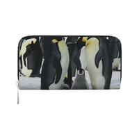 Hnnkloy Familia de pingüinos,Carteras de Cuero PU de Gran Capacidad para Hombres y Mujeres.