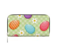 Hnnkloy Felices Pascuas Huevos de Pascua Coloridos,Carteras de Cuero PU de Gran Capacidad para Hombres y Mujeres.