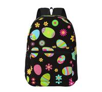 Hnnkloy Felices Pascuas Huevos de Pascua coloridos,Mochila informal de 17 pulgadas con bolsillos, resistente al agua, para la escuela.