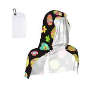 Hnnkloy ¡Felices Pascuas! Huevos de Pascua Coloridos, Toalla con Capucha Cool Sensation, Toallas heladas para el Sudor, Ideales para Deportes, Gimnasio, Camping y Correr.