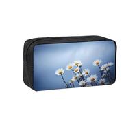 Hnnkloy Flor Blanca de la Naturaleza,Estuche de lápices de Gran Capacidad, portátil, para bolígrafos, Bolsa de papelería para la Escuela y la Oficina.