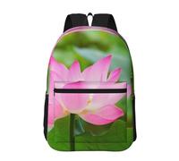 Hnnkloy Flor de loto y capullo,Mochila informal de 17 pulgadas con bolsillos, resistente al agua, para la escuela.