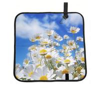 Hnnkloy Flor de Margarita fragante,Esterilla Plegable para Asiento Alfombrilla de Tela Oxford, cojín portátil para Acampar y Viajar al Aire Libre.