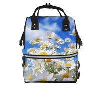 Hnnkloy Flor de margarita fragante.Mochila de maternidad de gran capacidad, bolso cambiador, mochila de viaje para actividades al aire libre.