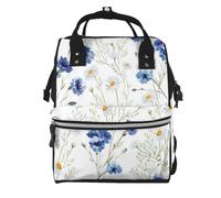 Hnnkloy Flor dibujada a mano.Mochila de maternidad de gran capacidad, bolso cambiador, mochila de viaje para actividades al aire libre.