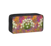 Hnnkloy Flores de Edelweiss suizas,Estuche de lápices de Gran Capacidad, portátil, para bolígrafos, Bolsa de papelería para la Escuela y la Oficina.