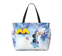 Hnnkloy Flores de orquídeas naturales,Bolso de playa de gran capacidad, bolso de hombro de viaje para mujer, bolso de mano impermeable.